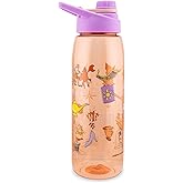 Silver Buffalo Disney Princess Icons Water Bottle With Screw-On Lid, 28 Ounces