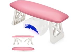 UNIBOUTI Nail Arm Rest for Nails Tech, Must Have Large Foldable Hand Rest Foot Stand Cushion Pillow for Clients, Manis & Pedis Supplies for Nail Stations