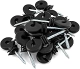 QWORK 20Pcs Electric Fencing Ring Insulators Steel Plastic Screw-In Wood Post view 7