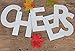 Cheers to 20 Years Banner - Happy 20th Birthday Party Bunting Sign - 20th Wedding Anniversary Decorations Supplies - Silver