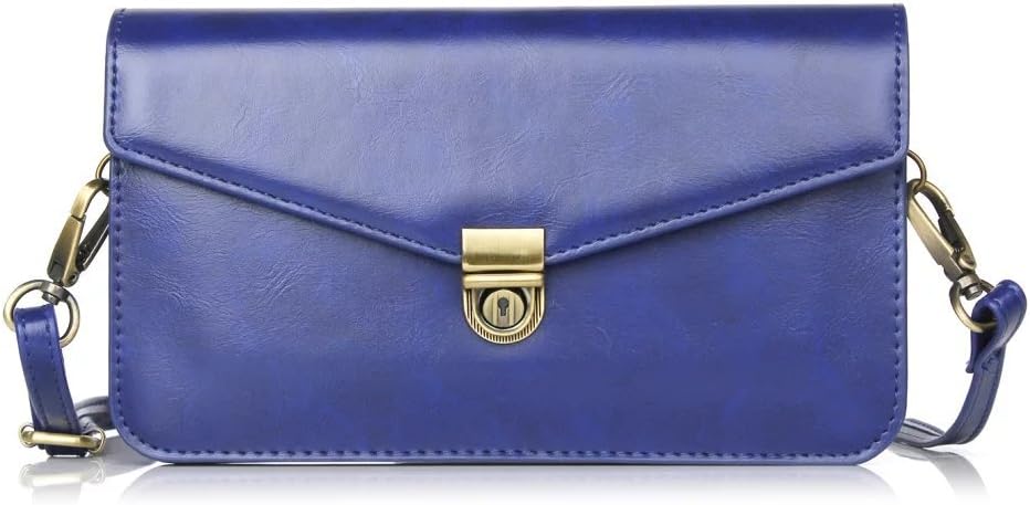 Women Girls Cellphone Crossbody Bag Purse Pouch Case for iPhone Xs Max/iPhone XR/Samsung Galaxy Note 9 / S9 Active/Huawei Mate SE/Mate 20 / Honor 8X / Google Pixel 3 XL (Blue)