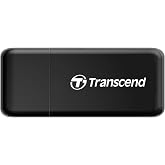 Transcend RDF5 SD Card Reader, Dual Slots USB Type A to Micro SD Adapter | USB 3.1 Gen1, Card Viewer for SDXC, SDHC, SD, Micro SDXC, Micro SD, Micro SDHC, TF, UHS-I Cards, Black