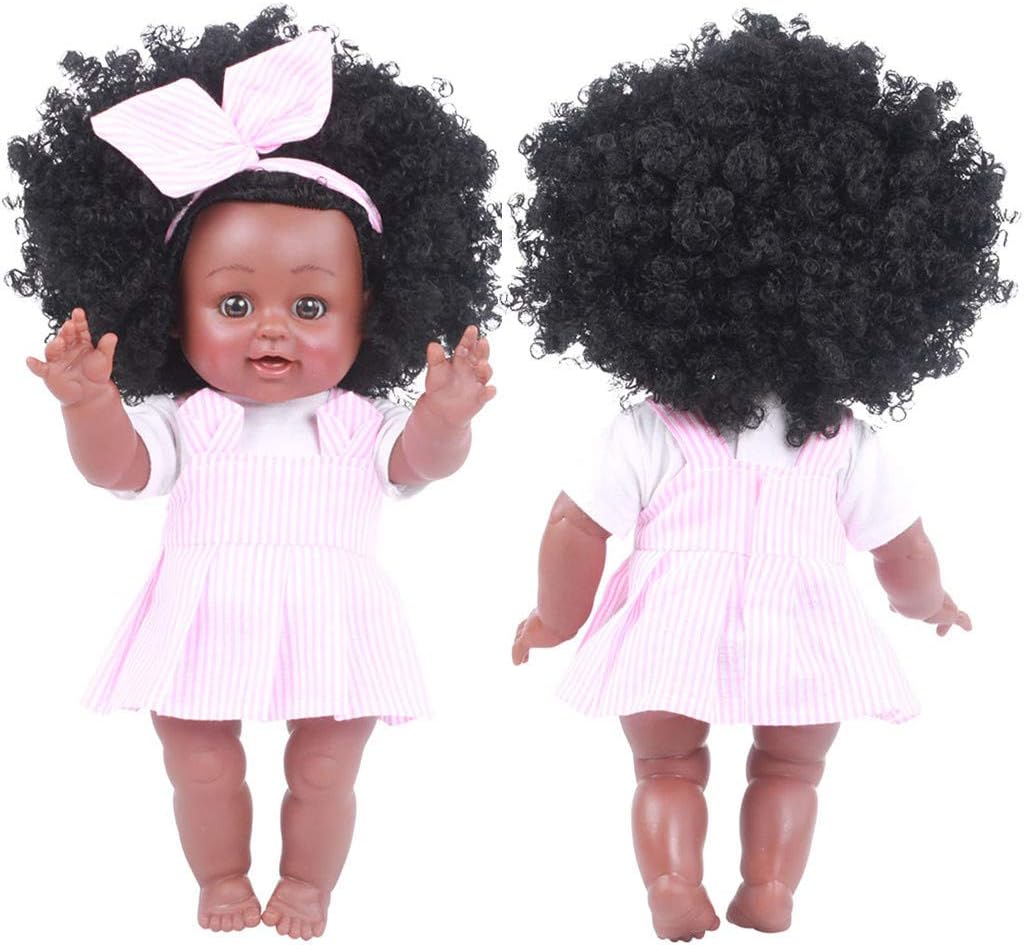 BHYDRY Black Girl Dolls African American Play Dolls Lifelike 35cm Baby Play Dolls PK/Best Birthday Gift for Children,Boys,Girls,Toddlers,Children's Day 1 2 3 4 5 6 7 8 9 112 toys for years old