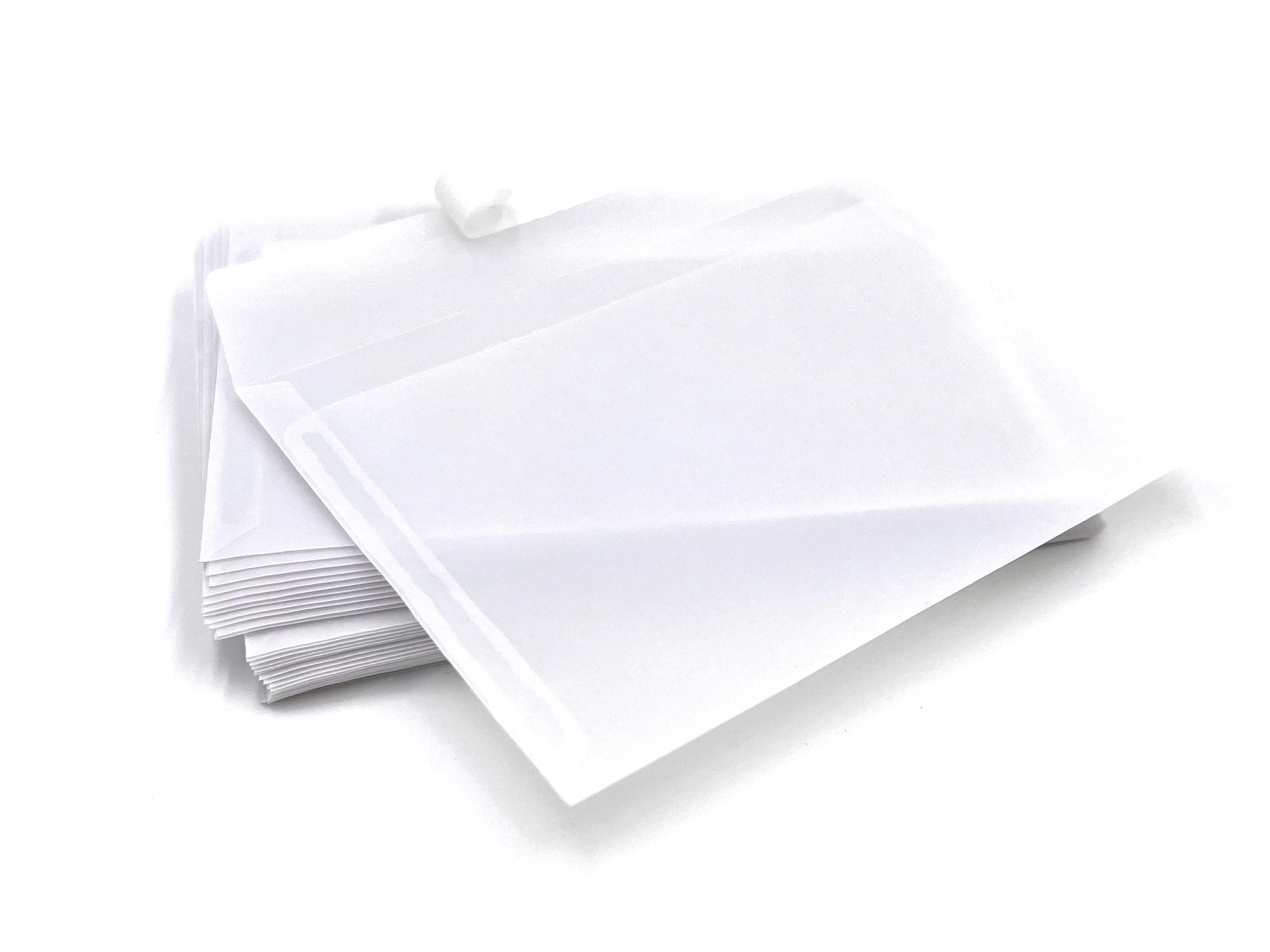 75 Transparent Envelopes, C6 = 162 x 114 mm, Peel and Seal, 100 g/m2