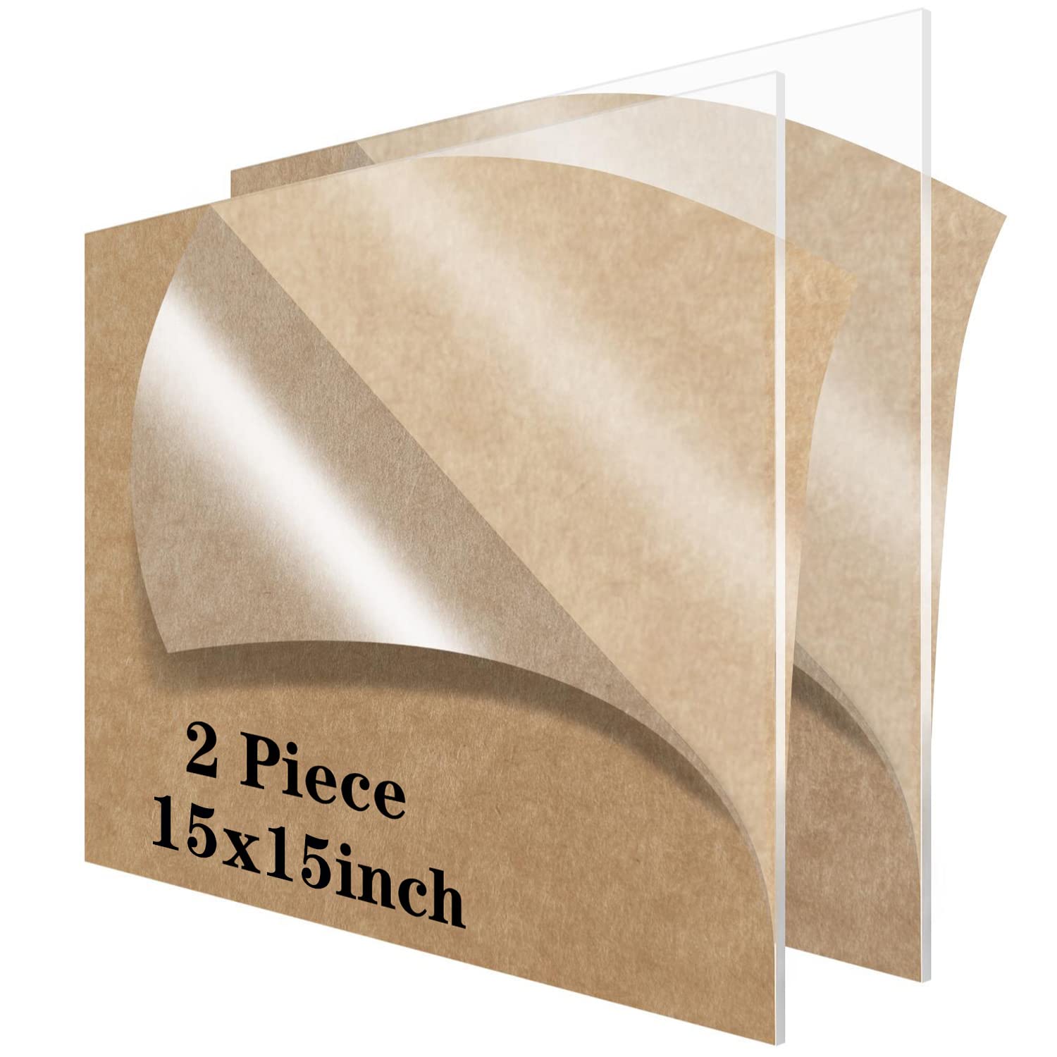 Lesnlok 2 Pieces 15 x 15 Acrylic Sheet 1/8 Thick