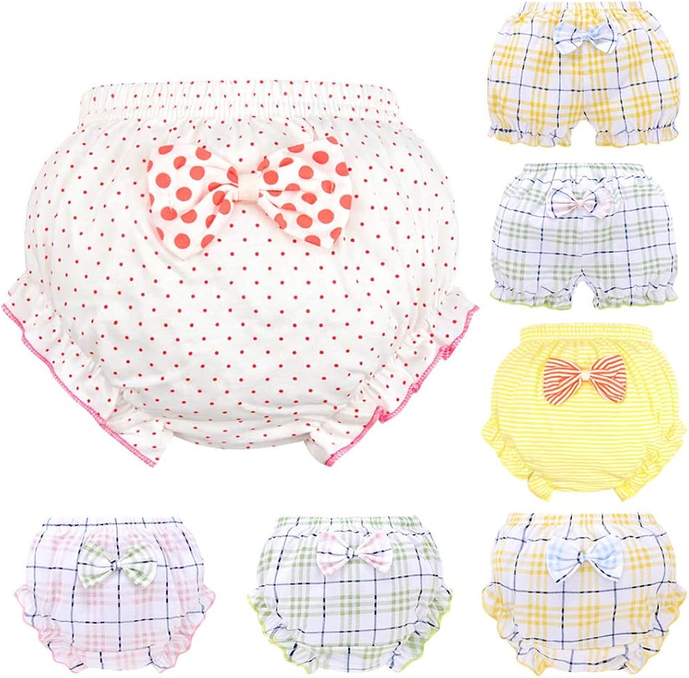 LSHDCER 6/7 Pcs Baby Reusable Training Pants, Underwear Toddler Girls