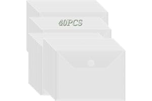 BAOFALI 40 Pcs/Set 7x5inch Clear Stamp and Die Storage Pockets, Stamp Storage Bags, Plastic Envelopes, DIY Scrapbooking Stora