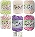 Lily Sugar n' Cream Scents Yarn Variety 6-Pack Bundle 100 Percent Cotton Medium 4 Worsted (Multicolor)