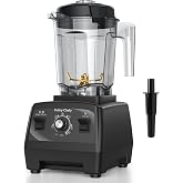 Subry Chefy Countertop Blender Pro 2000W, Professional High-Speed Blender with Powerful Brushless Motor, 25-Speed, 68oz, Heavy Duty Kitchen Blender for Smoothies, Ice Crushing &amp; Food Prep, Black