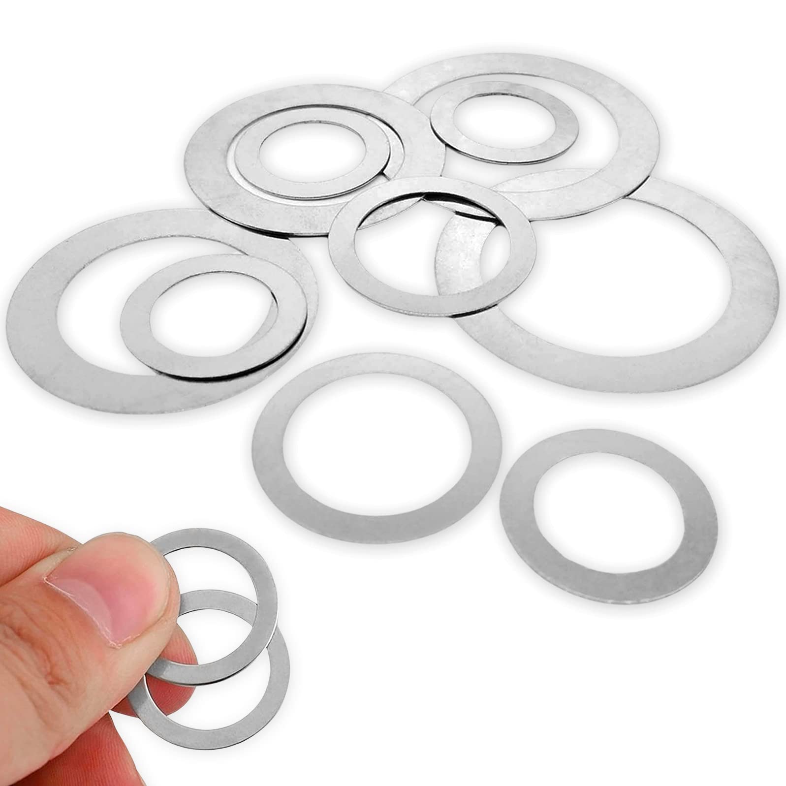 Photo 1 of Plasmagal - Shim Washers KIT - 40 Units (10 Units x 0,1/0,2/0,3/0,5 mm) (Stainless Steel, 15x21)