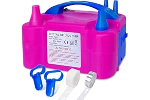 Electric Balloon Pump, YEPVIE 2 Modes Balloon Inflator with 2 Balloon Tying Tools, Air Pump for Balloon, Portable Balloon Blower Machine for Party Decoration