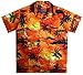 V.H.O. Funky Hawaiian Shirt, Shortsleeve, Surf, Orange, XXL
