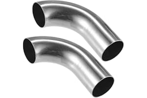 ACROPIX 2 Pcs Bend Elbow Pipe Tube, 1.5" OD 4.72" 2.95" Leg 90 Degree DIY Exhaust Pipe Intercooler Air Intake Tube Universal 
