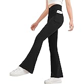 JOCMIC Girls Flare Leggings Kids Bell Bottom High Waisted Yoga Dance Flared Bootcut Pants