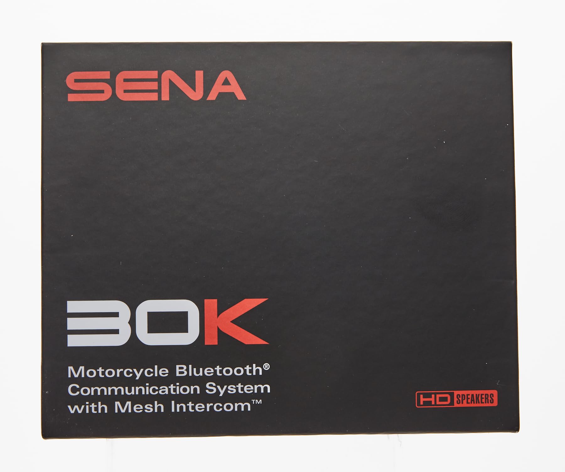 Sena 30K Motorcycle Bluetooth Headset Mesh Communication System, Black, Single Pack with HD Speakers
