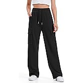 BOOPH Girls Sweatpants Kids Drawstring Cargo Pants Teen Girls Wide Leg Baggy Joggers Pants with Pockets