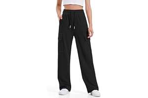 BOOPH Girls Sweatpants Kids Drawstring Cargo Pants Teen Girls Wide Leg Baggy Joggers Pants with Pockets