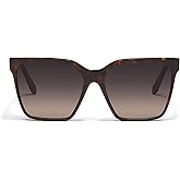 QUAY - Sunglasses for Men & Women, Oversized Sunglasses with UV Protection (Level Up Remixed, Neutral Tortoise)