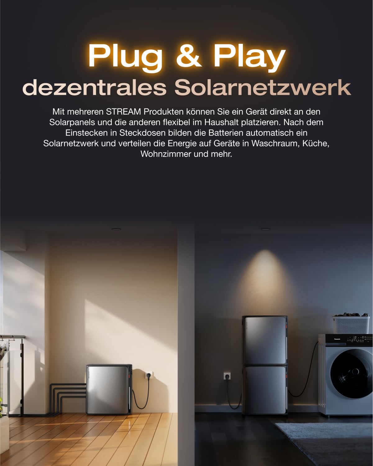 ECOFLOW STREAM Ultra X 3,84kWh, 0%VAT Balkonkraftwerk mit Speicher 4 MPPT 2800W Solareingang 2300W Dual AC-Anschlüsse, All-in-One Stromspeicher mit Wechselrichter 23kWh Kapazität 6000 Zyklen,Plug&Play 3