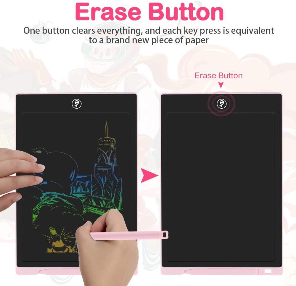 Sunany LCD Writing Tablet 11-Inch Doodle Board,Drawing Board Colorful Kids Drawing Tablet Drawing Pad,Writing and Learning Scribble Board Toys Gift for Girls and Boys(Pink): Toys & Games