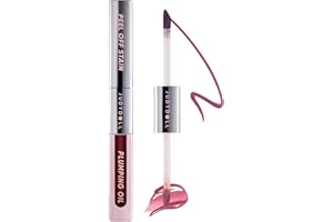 JUDYDOLL Peel Off Stain and Plumping Oil Duo - Long-Lasting Lip Stain with 3D Plumping Gloss, Hydrating and Non-Sticky Formula, Macaron-Inspired Lipstick (#02 Lavender Mist)