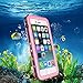 iPhone SE/5/5S Waterproof Case, iThrough Waterproof Dust Proof Snow Proof Shock Proof Phone Case, IP68 Underwater Heavy Duty Protective Carrying Case Cover with Touch ID for iPhone 5S 5 SE (Pink)