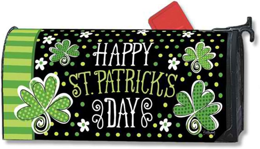 St. Pat's Shamrocks Magnetic Mailbox Cover St. Patrick's Day Standard MailWraps