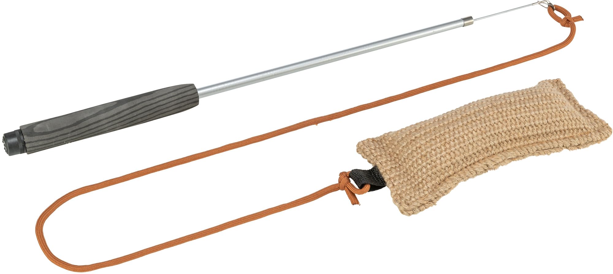 TRIXIE stimulation rod with jute dummy for dogs - light telescopic rod - for physical and mental training - 32145