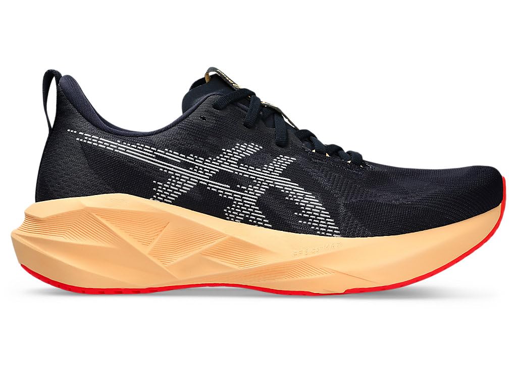 ASICS Mens Novablast 5 Sports Shoes, MIDNIGHT/ORANGE GLOW, 7 Image