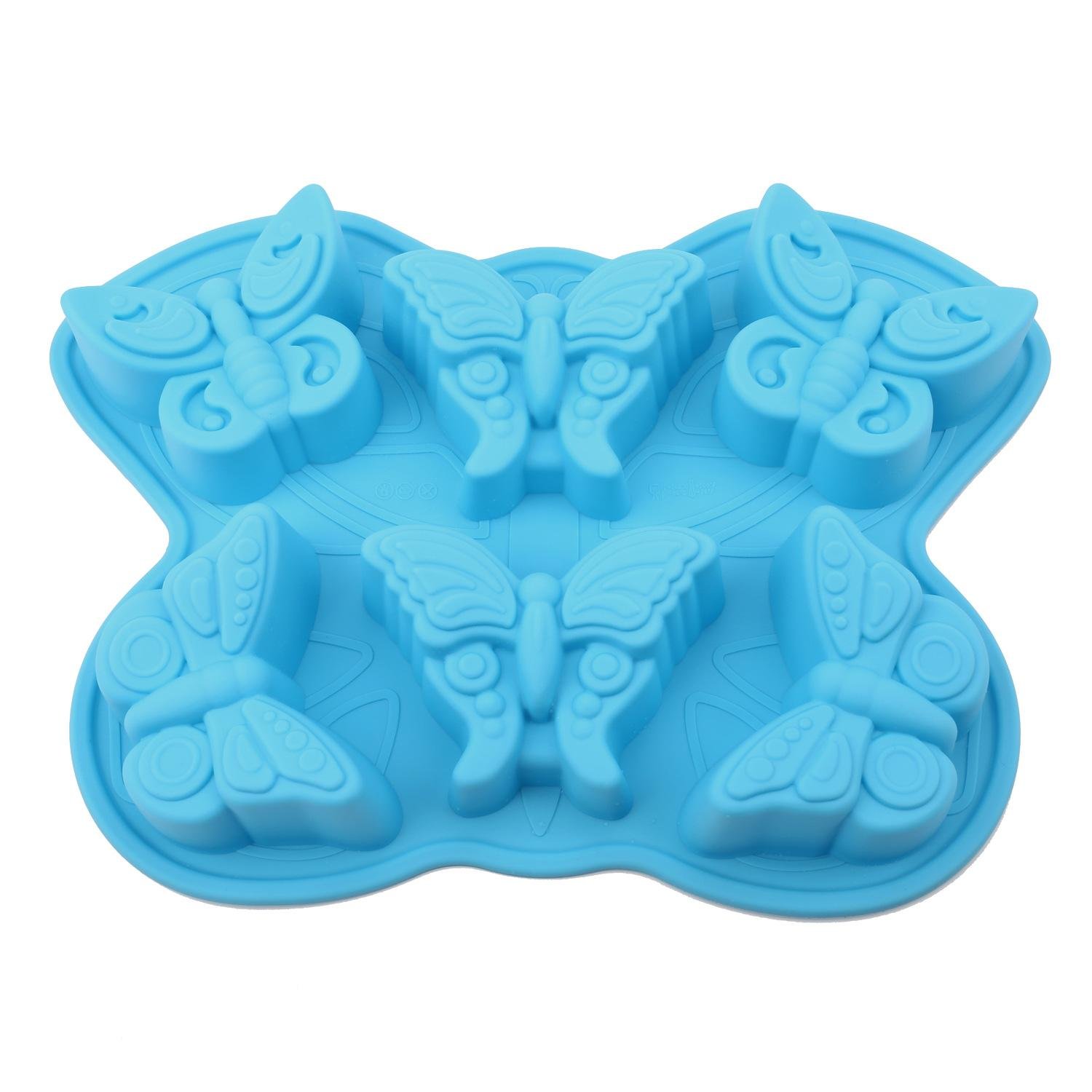 PingZhi G-18 mariposa de 6 cavidades silicona molde para jabón ...