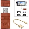 AKNES 8BitDo USB Wireless Controller Adapter 2 Converter Dongle for Switch/Switch OLED,Windows,Raspberry Pi,for PS5/PS4/PS3 C