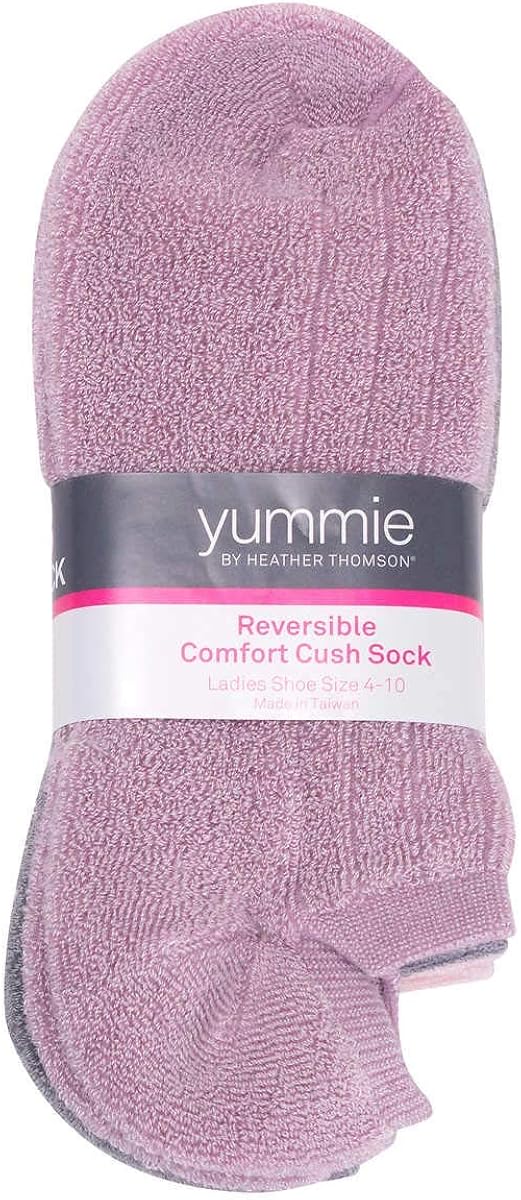 Yummie Women's Reversible Comfort Socks 3 Pair Pack (Pink) at  Women’s Clothing store