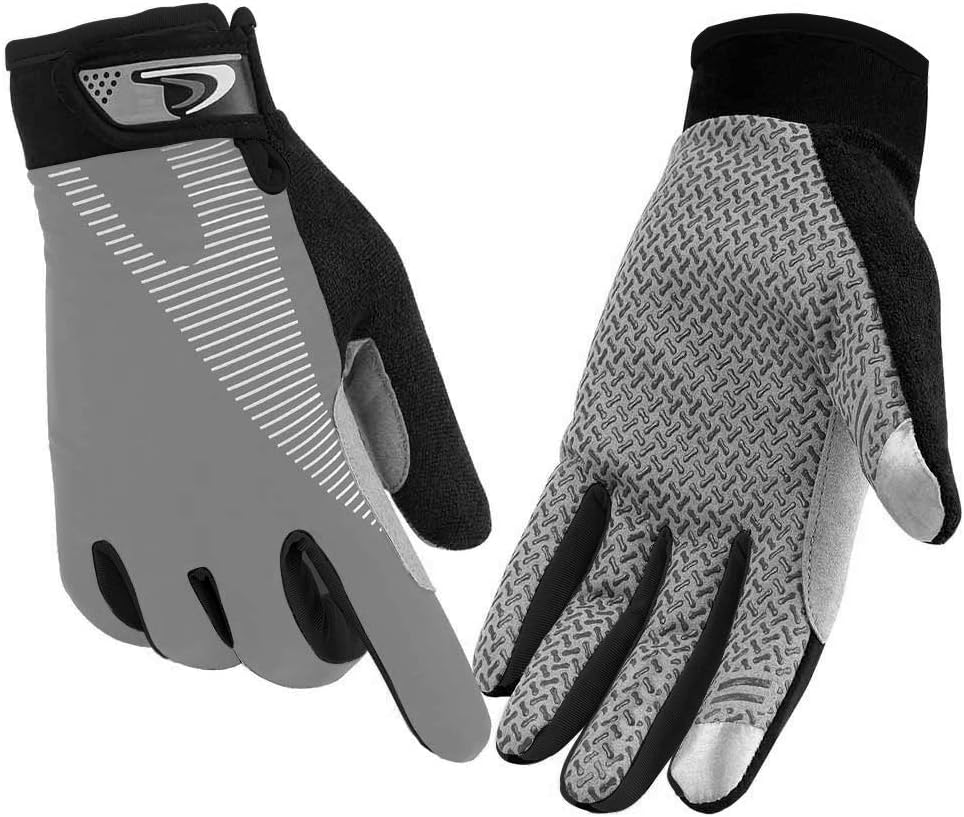 FUDOSAN Cycling Gloves Touchscreen Gym Workout Gloves Breathable Non-Slip Thin Fitness Gloves for Training, Exercise, Weightlifting Hanging, Rowing, Biking for Men Women
