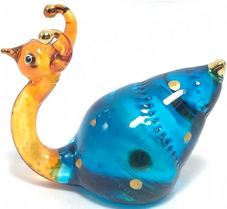 Amazon ガラスの動物 カタツムリ 手作り手吹きガラスの ガラス細工 ガラスの置物 ガラス ミニチュア 動物の置物 家の装飾 玩具動物園キッ Miniature Dollhouse Animals Snail Figurines Glass Blown Toy Zoo Kid 002 家具 おもちゃ