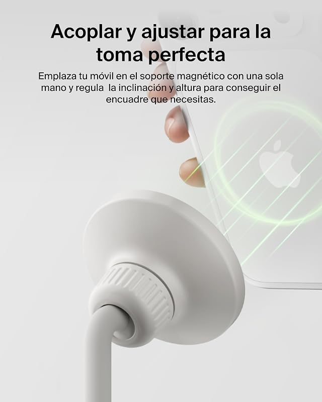 Stage Creator Kit de Creación de Contenido con Trípode, Soporte Magnético para Móvil y Dos Micrófonos Inalámbricos, Kit de Vlogging, Paquete de Grabación de Vídeo, TikTok, Youtube e Instagram