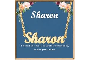 Ldurian Name Necklace Personalized | Name Pendant Necklace Christmas Gifts | 14K Gold Dainty Name Plate Necklaces Birthday Jewelry Gift for Teen Girls