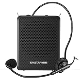 Voice Amplifier with Bluetooth, Portable Microphone Headset with Speaker, Indicator Light, Portable Rechargeable PA System, Teacher Microphone for Speech, Training, Coaches, Instructors(E126A II)