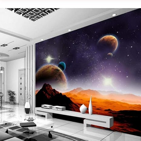 Amazon Lcymt カスタム写真壁紙3d惑星宇宙3d壁画リビングルームの寝室のソファテレビの背景の壁紙家の装飾壁画の壁紙 250x175cm 壁紙
