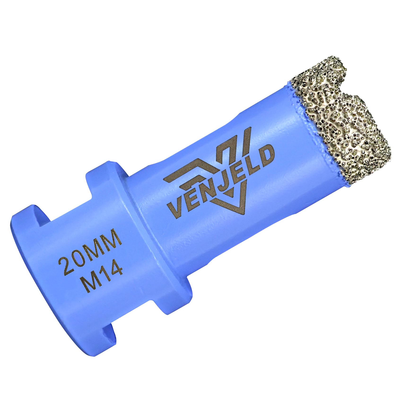 Diamond Tile Drill Bit 20mm Hole Saw with M14 Thread Dry Drilling for Ceramic Porcelain Tile Granite Marble Stone VENJELD — image 1