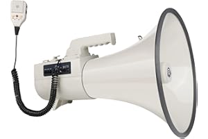 MYMEALIVOS My Mealivos75W 2000 Professional Yard Sound Range Heavy PA Bullhorn Megaphone Speaker, Adjustable Volume, Loud Hand Held Megaphone, Outdoor Activities, Coaching, Football, Baseball, Hockey…