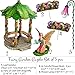 Mood Lab Fairy Garden - Figurines and Accessories Set - Hand Painted Miniature Gazebo Kit for Outdoor or House Decor