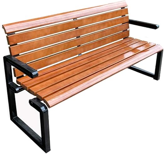Banco de jardín para césped Banco al aire libre,Estructura de hierro