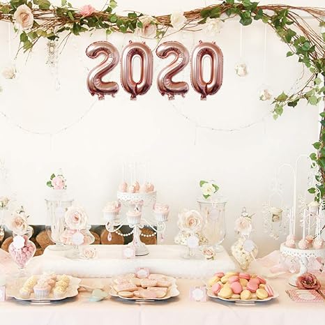 Amazon Com Amosfun 2020 Balloons New Year Foil Balloons New Years