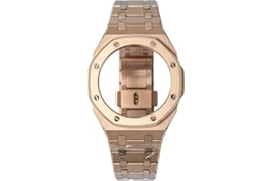 VESECCON GA2100 Stainless Steel Mod Kit, Metal Case Band Set with Polished & Brushed Finish Replacement Strap Compatible with Casio G-Shock GA2100/GA-2110 Watches