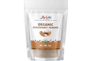 Jai Ho Certified USDA Organic Arrowroot Powder – 3 LB – Gluten-Free, Vegan, Non-GMO – Resealable Zip Lock Pouch