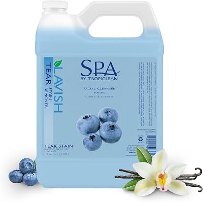 TropiClean SPA Tear Stain Remover 1 gal for Dogs & Cats Oatmeal Blueberry