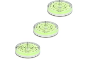 AKLOSIPY 3 Pcs High Precision Round Bubble Level | Mini Bullseye Level for Accurate Measurements, Ideal for Tripods, Furnitur