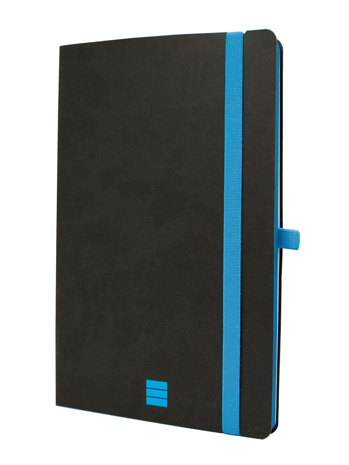 Finocam – Modern Dotted Black Notebook, Soft Cover, Micro-Perforated Pages, Elastic closure, Pen Loop, 144 Pages