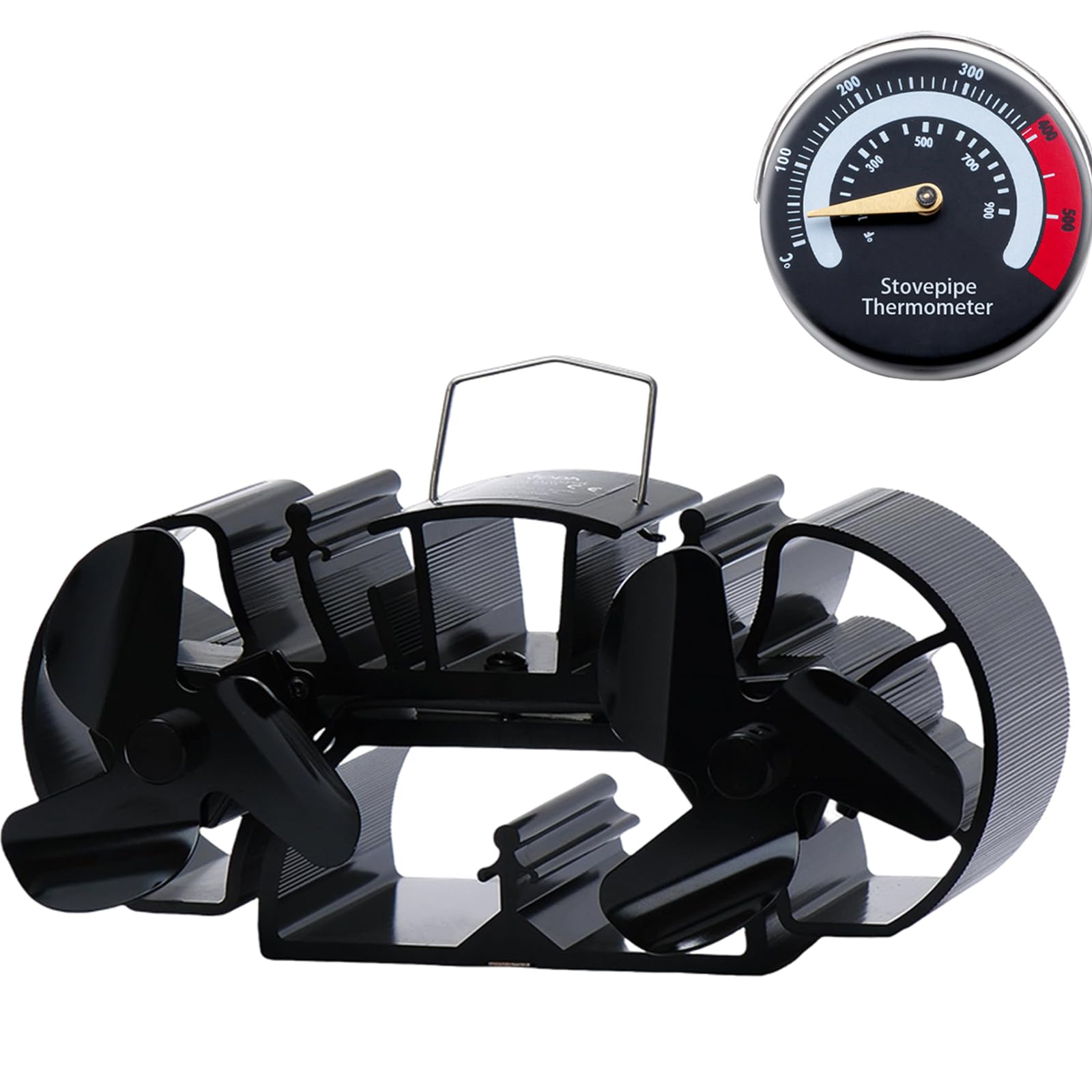 Tomersun 3.9-Inch Mini Log Burner Stove Fan - Heat Powered Log Burner/Wood Stove Fireplace Fan for Small Wood Burners