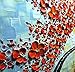 Asdam Art - Hand Painted Red Flower 3D Oil Paintings Maple Tree Canvas Wall Art Ready to Hang Abstract Artwork 20x40inch
